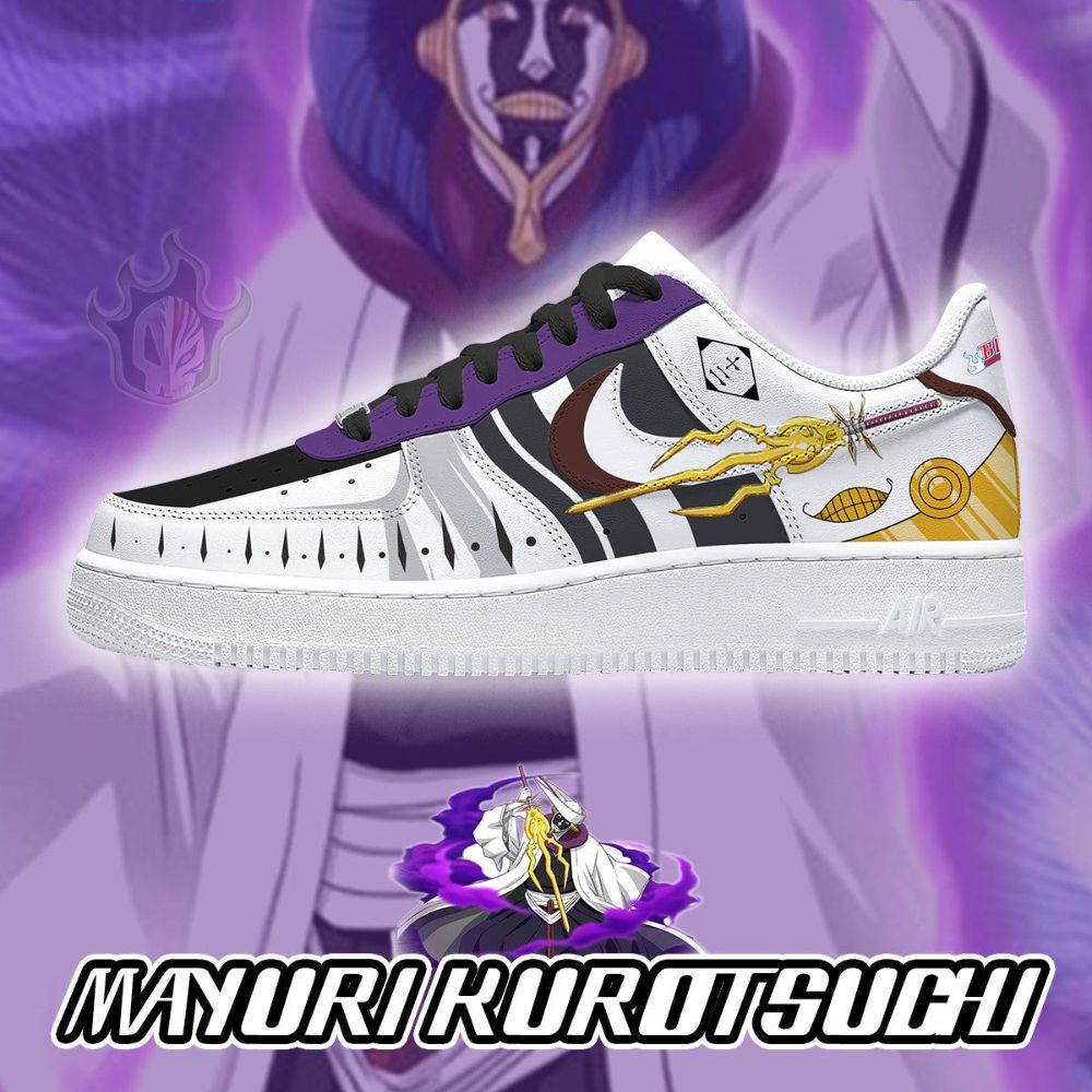 Mayuri Kurotsuchi Bleach Air Force 1 Shoes Sneakers For Anime Fans