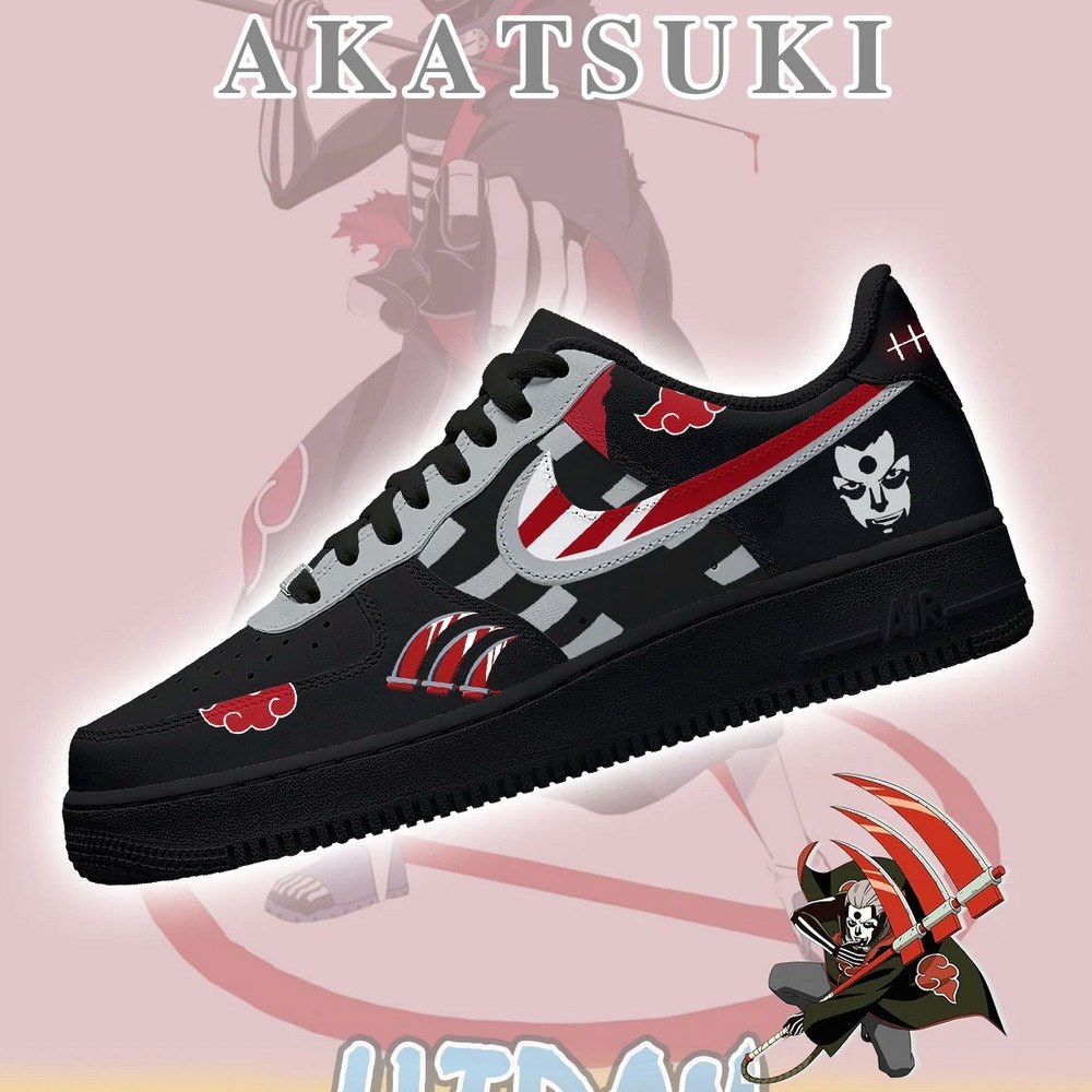 Hidan Akatsuki Air Force 1 Shoes Sneakers For Anime Fans