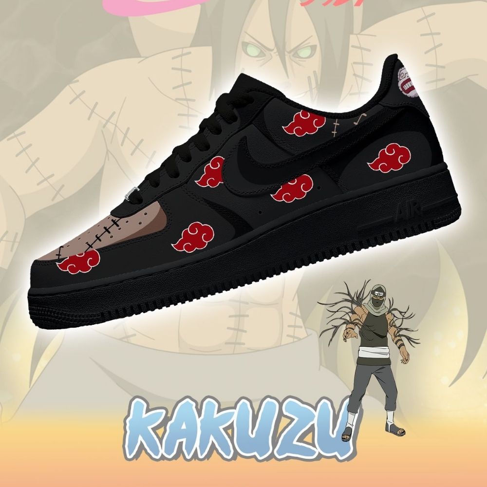 Akatsuki Kakuzu Anime Naruto Air Force 1 Shoes Sneakers For Anime Fans