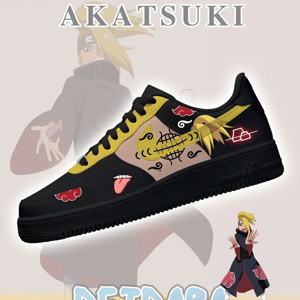 Deidara Anime Akatsuki Air Force 1 Shoes Sneakers For Anime Fans