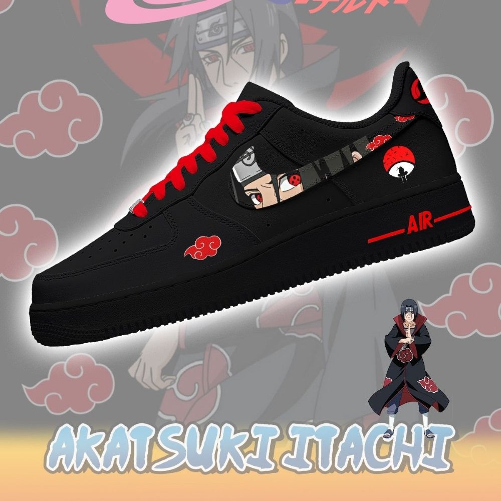 Akatsuki Itachi Uchiha Hot Anime Naruto Air Force 1 Shoes Sneakers For Anime Fans