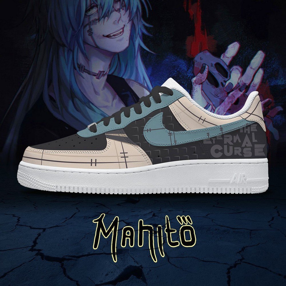 Mahito Anime Jujutsu Kaisen Air Force 1 Shoes Sneakers For Anime Fans