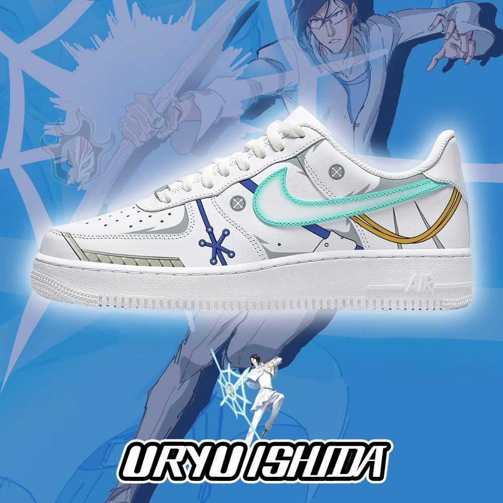 Uryu Ishida Bleach Air Force 1 Shoes Sneakers For Anime Fans