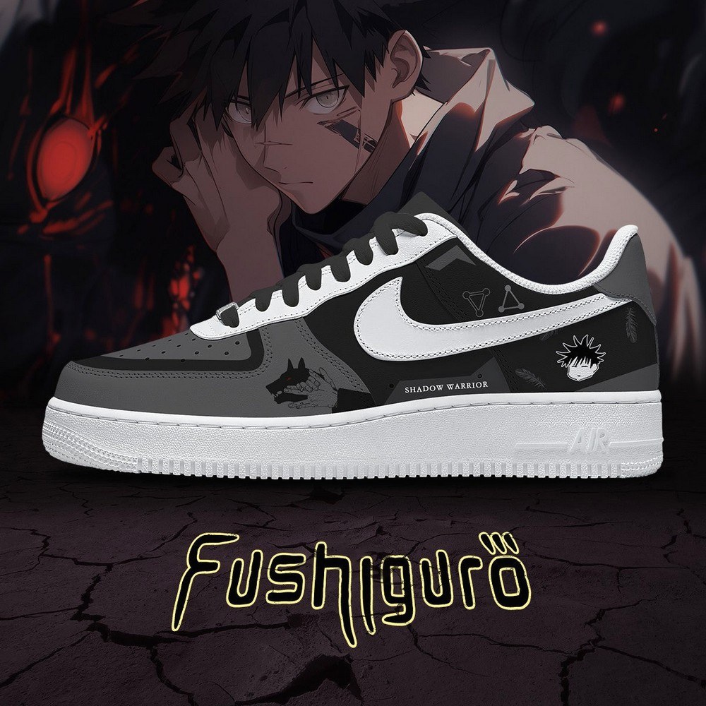 Megumi Fushiguro Anime Jujutsu Kaisen Air Force 1 Shoes Sneakers For Anime Fans