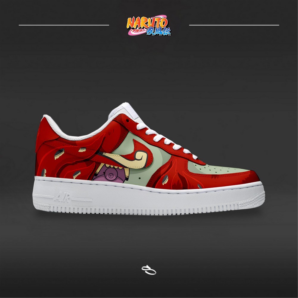 Four Tails Bijuu Son Goku Naruto Air Force 1 Shoes Sneakers For Anime Fans
