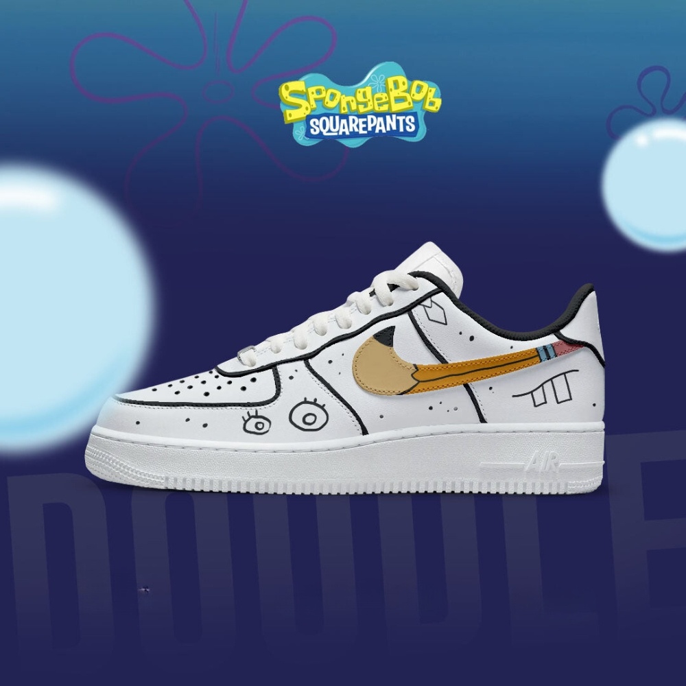 Doodle Spongebob Squarepants Air Force 1 Shoes Sneakers For Anime Fans