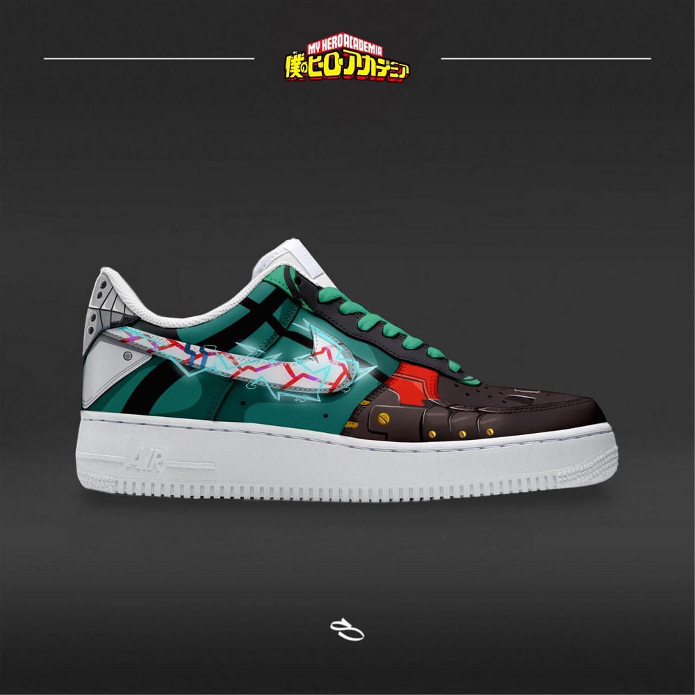 Deku My Hero Academia Air Force 1 Shoes Sneakers For Anime Fans