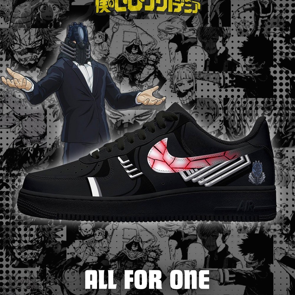 All For One My Hero Academia Air Force 1 Shoes Sneakers Gift For Anime Fan