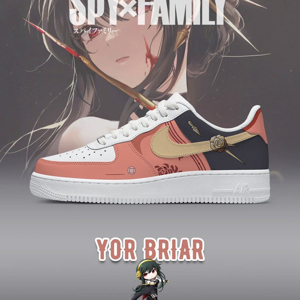 Yor Briar Spy X Family Air Force 1 Shoes Sneakers For Anime Fans