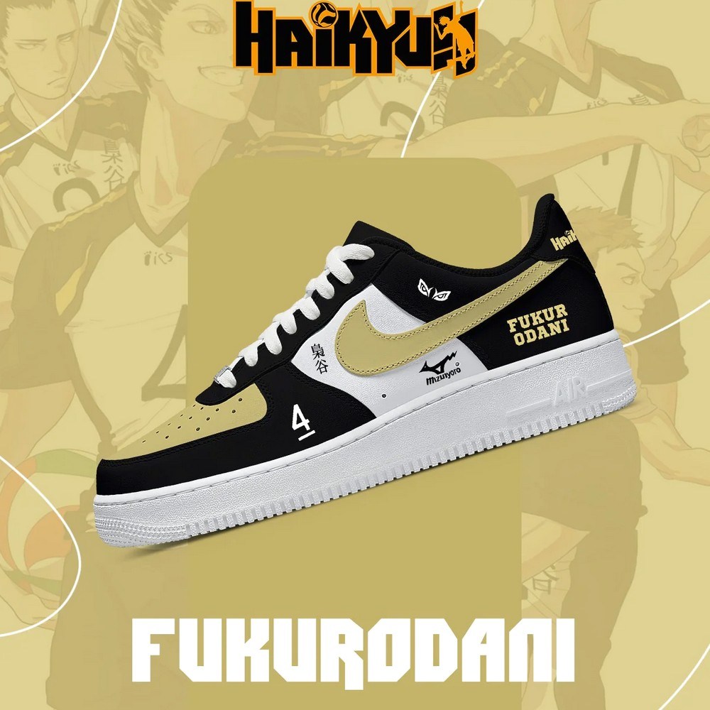 Fukurodani Haikyuu Air Force 1 Shoes Sneakers For Anime Fans