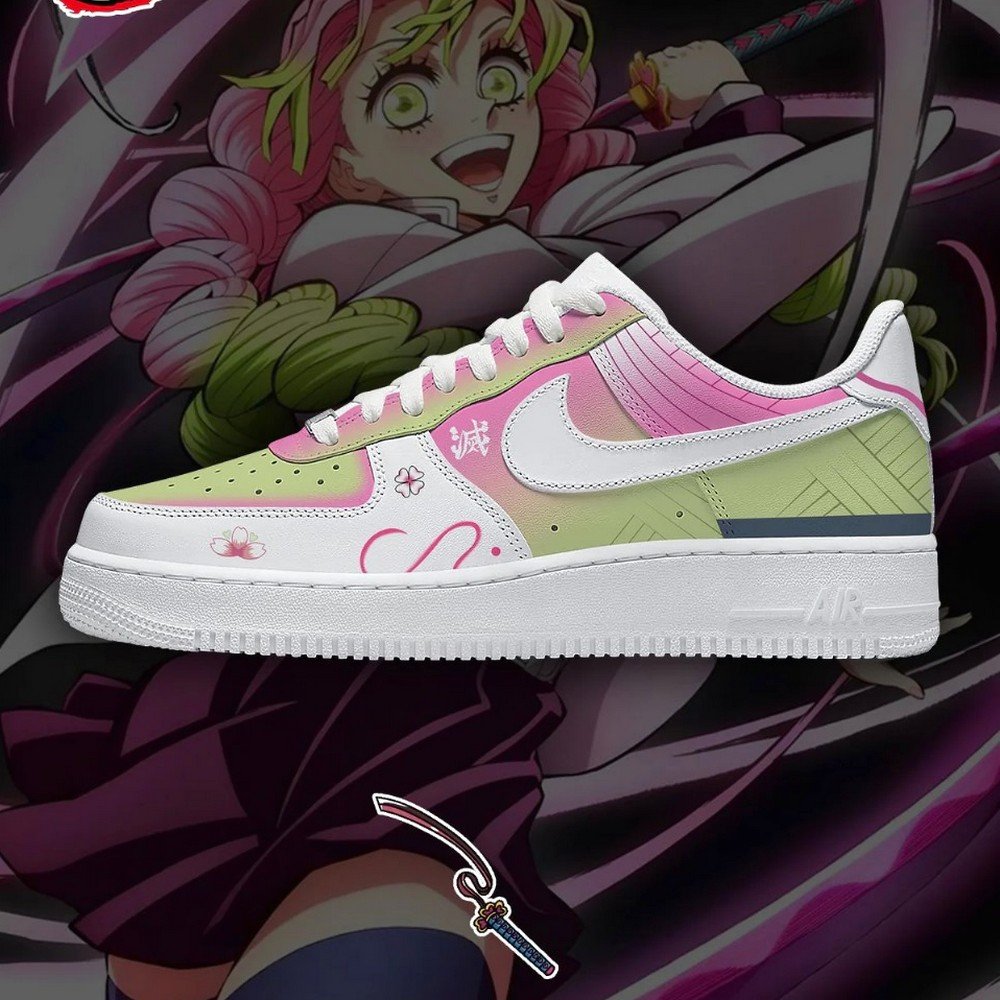 Mitsuri Kanroji Demon Slayer Air Force 1 Shoes Sneakers For Anime Fans