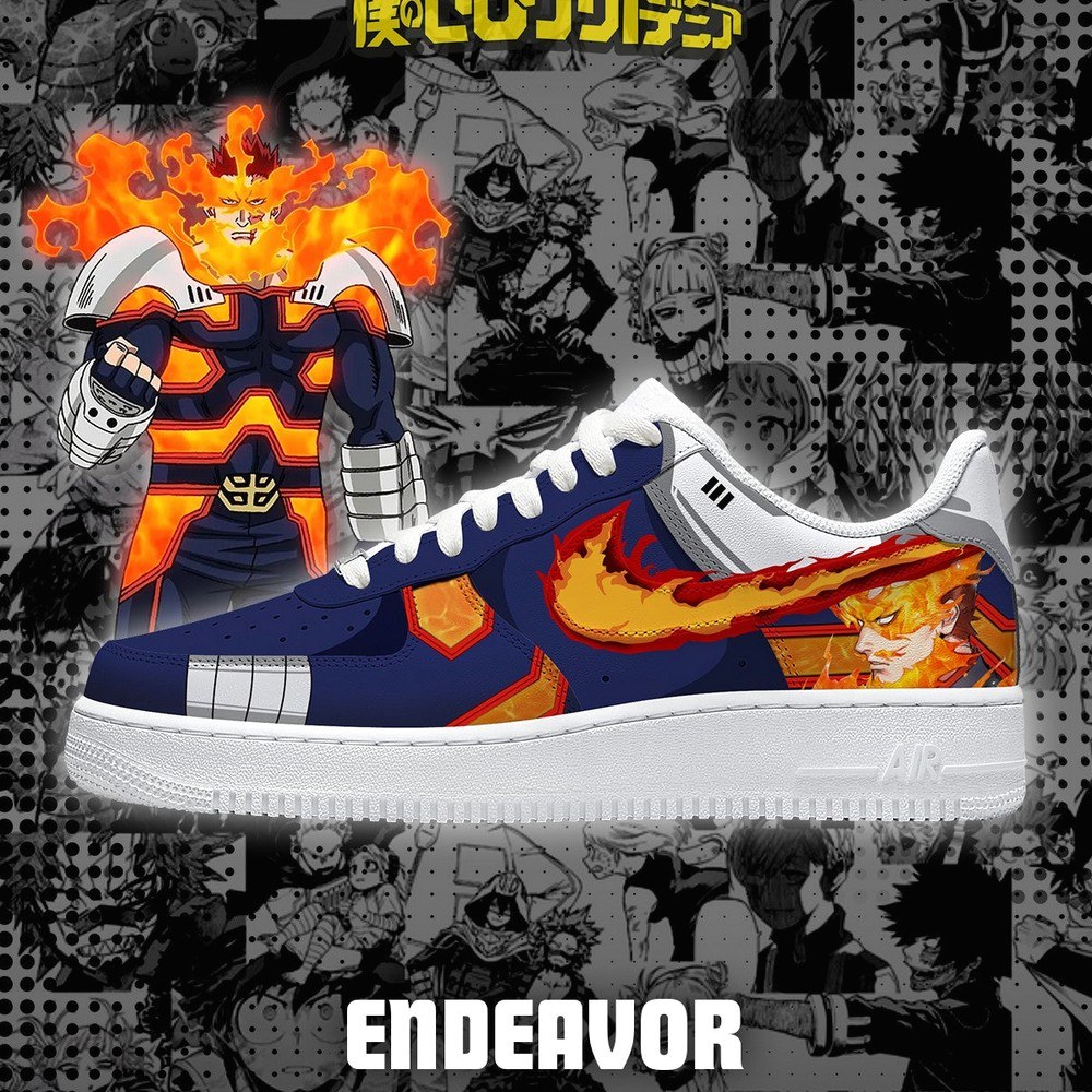 Endeavor My Hero Academia Air Force 1 Shoes Sneakers Gift For Anime Fans
