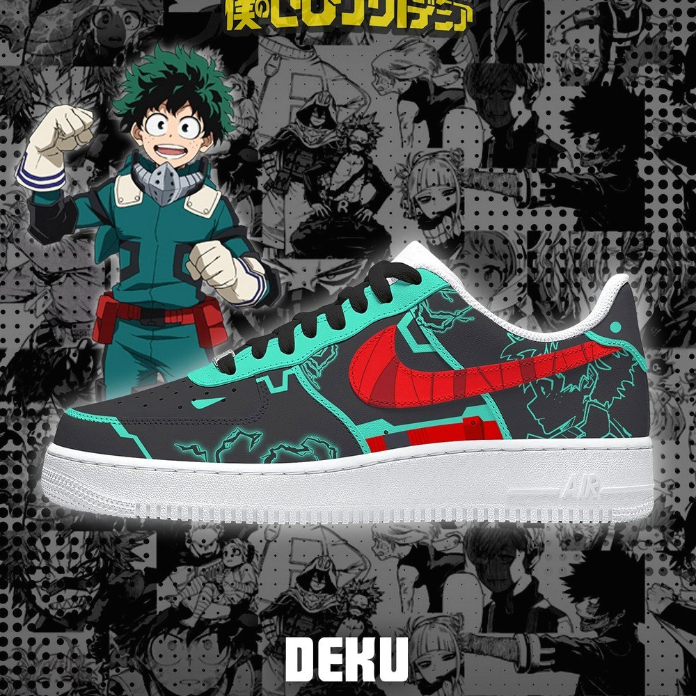Deku My Hero Academia Air Force 1 Shoes Sneakers Gift For Anime Fan