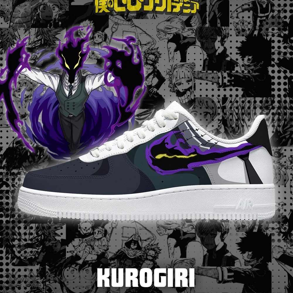 Kurogiri My Hero Academia Air Force 1 Shoes Sneakers Gift For Anime Fans