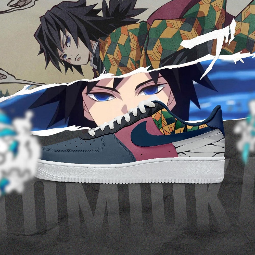Tomioka Demon Slayer Nike Air Force 1 Shoes Sneakers For Anime Fans