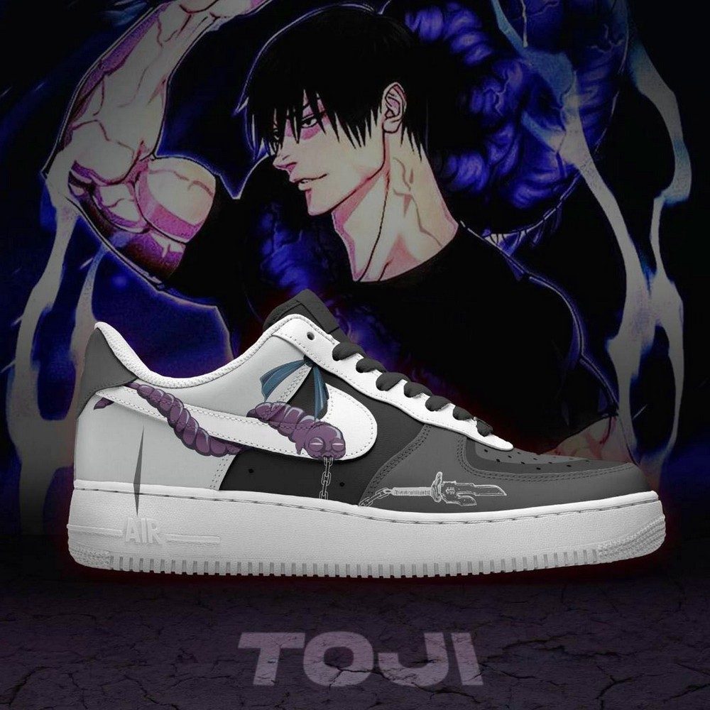 Toji Fushiguro Jujutsu Kaisen Air Force 1 Shoes Sneakers For Anime Fans