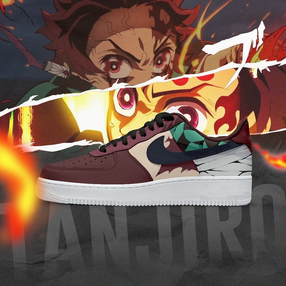Tanjiro Demon Slayer Nike Air Force 1 Shoes Sneakers For Anime Fans