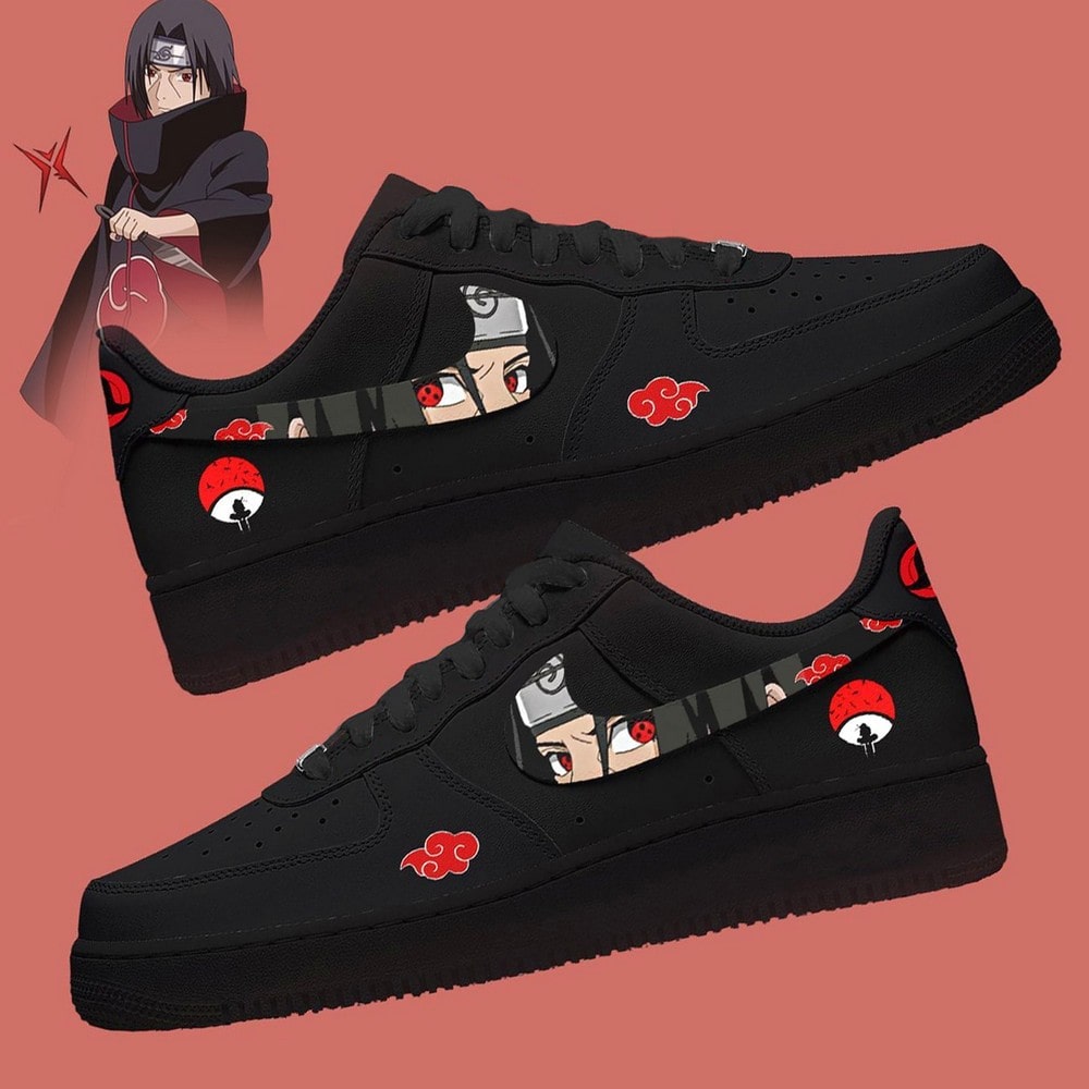 Naruto Itachi Nike Air Force 1 Shoes Sneakers For Anime Fans