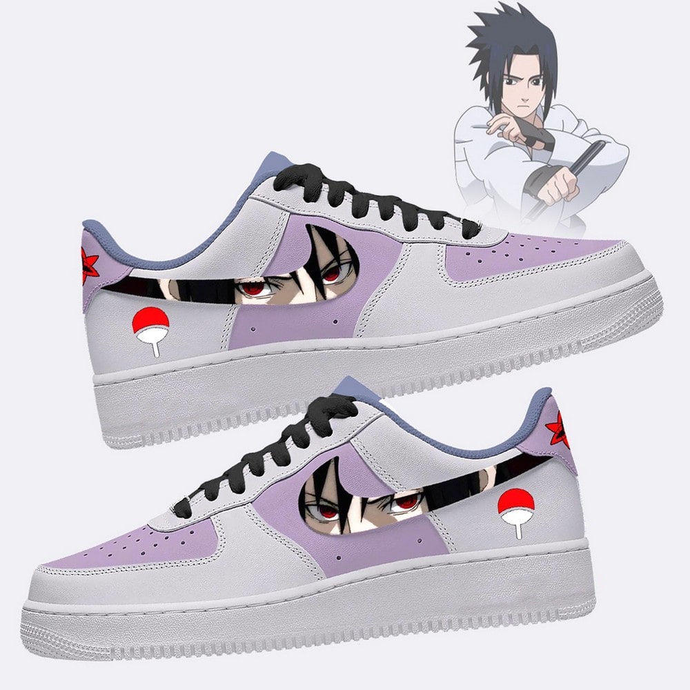 Naruto Sasuke Nike Air Force 1 Shoes Sneakers For Anime Fans