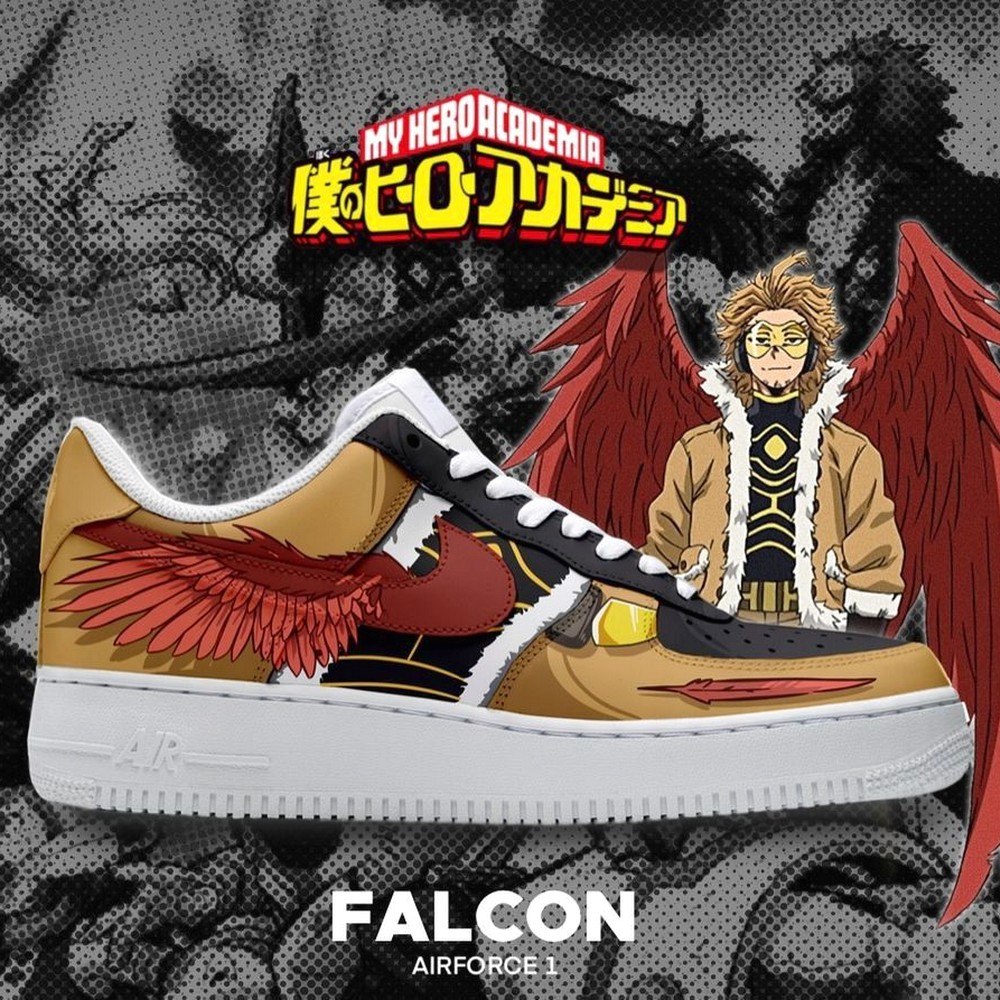 Falcon My Hero Academia Air Force 1 Shoes Sneakers Gift For Anime Fans