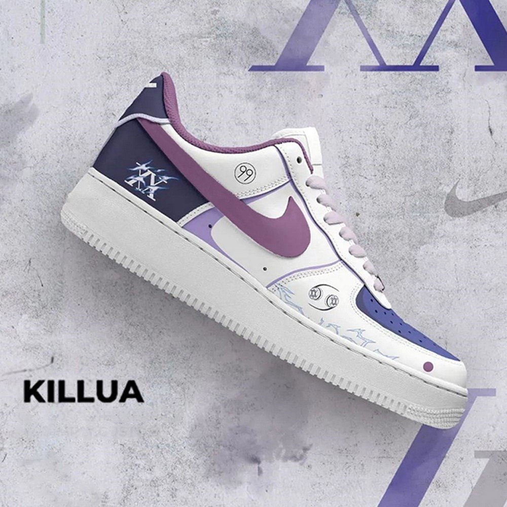 Killua Hunter X Hunter Nike Air Force 1 Shoes Sneakers For Anime Fans