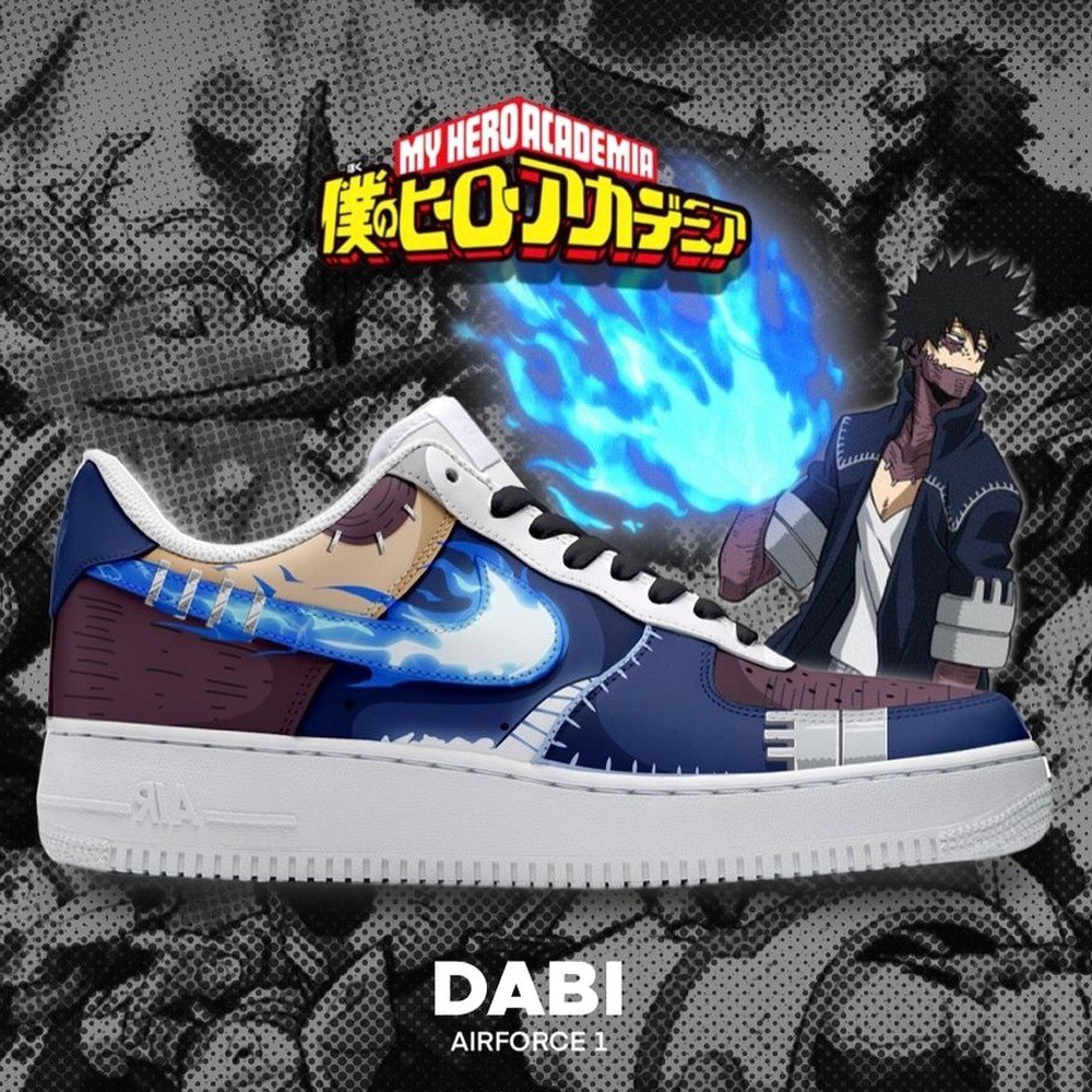Dabi My Hero Academia Air Force 1 Shoes Sneakers Gift For Anime Fans