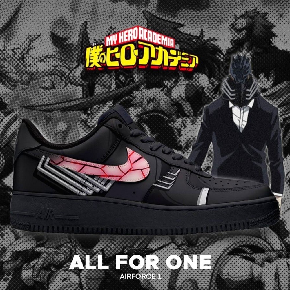 All For One My Hero Academia Air Force 1 Shoes Sneakers Gift For Anime Fans