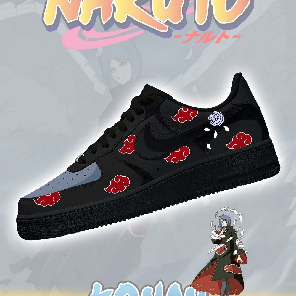 Konan Hot Anime Akatsuki Air Force 1 Shoes Sneakers For Anime Fans