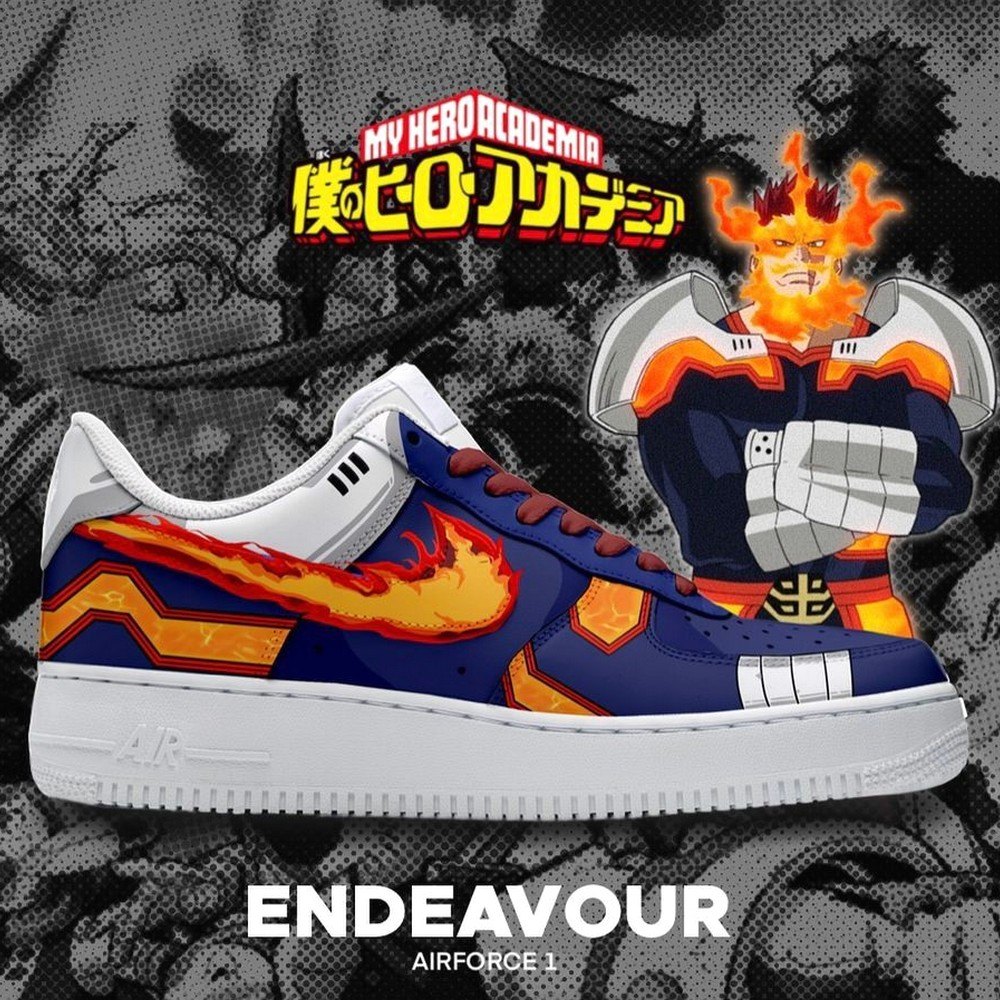 Endeavor My Hero Academia Air Force 1 Shoes Sneakers For Anime Fans