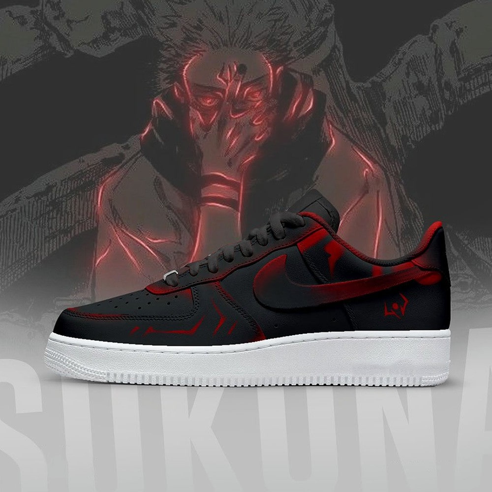 Sukuna Jujutsu Kaisen Nike Air Force 1 Shoes Sneakers For Anime Fans
