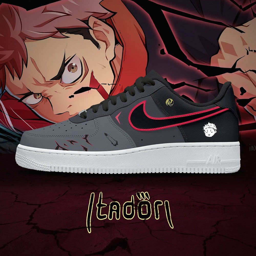Yuji Itadori Anime Jujutsu Kaisen Air Force 1 Shoes For Anime Fans