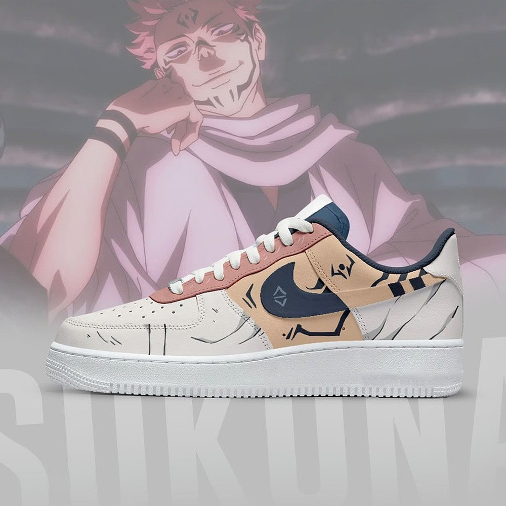 Sukuna King Jujutsu Kaisen Nike Air Force 1 Shoes Sneakers For Anime Fans