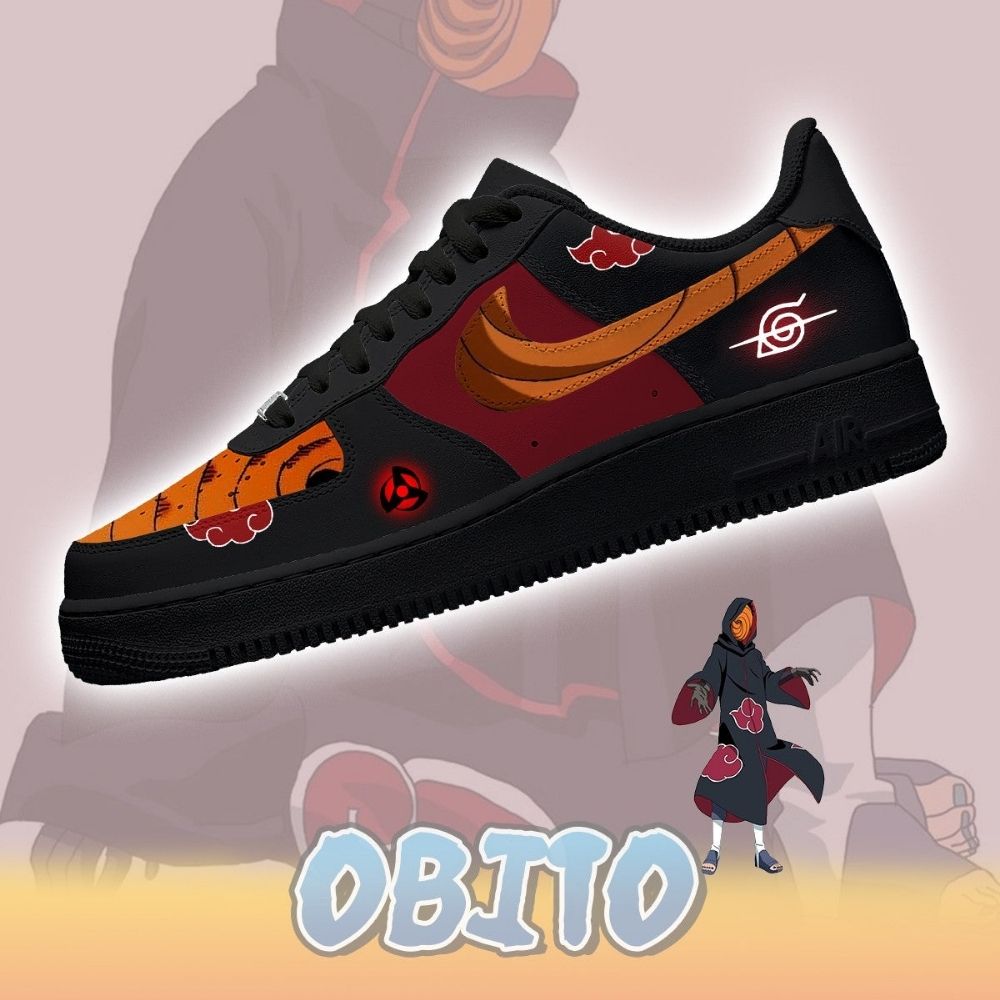 Akatsuki Obito Hot Anime Naruto Air Force 1 Shoes For Anime Fans