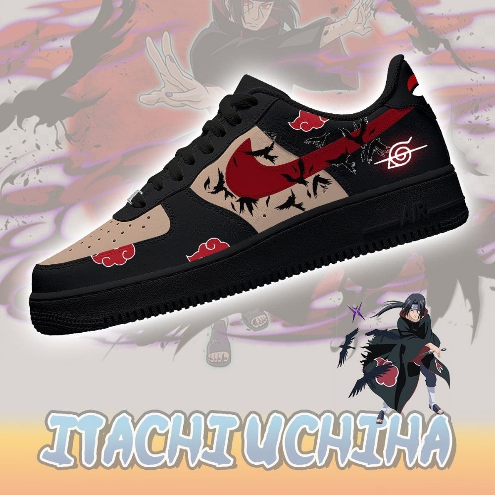 Akatsuki Itachi Uchiha Anime Character Naruto Air Force 1 Shoes For Anime Fans