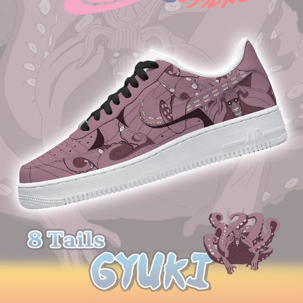 Eight Tails Gyuki Naruto Air Force 1 Shoes For Anime Fans
