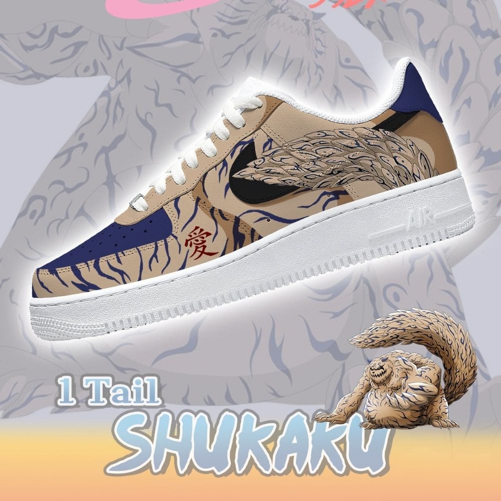 One Tail Shukaku Naruto Air Force 1 Shoes For Anime Fans