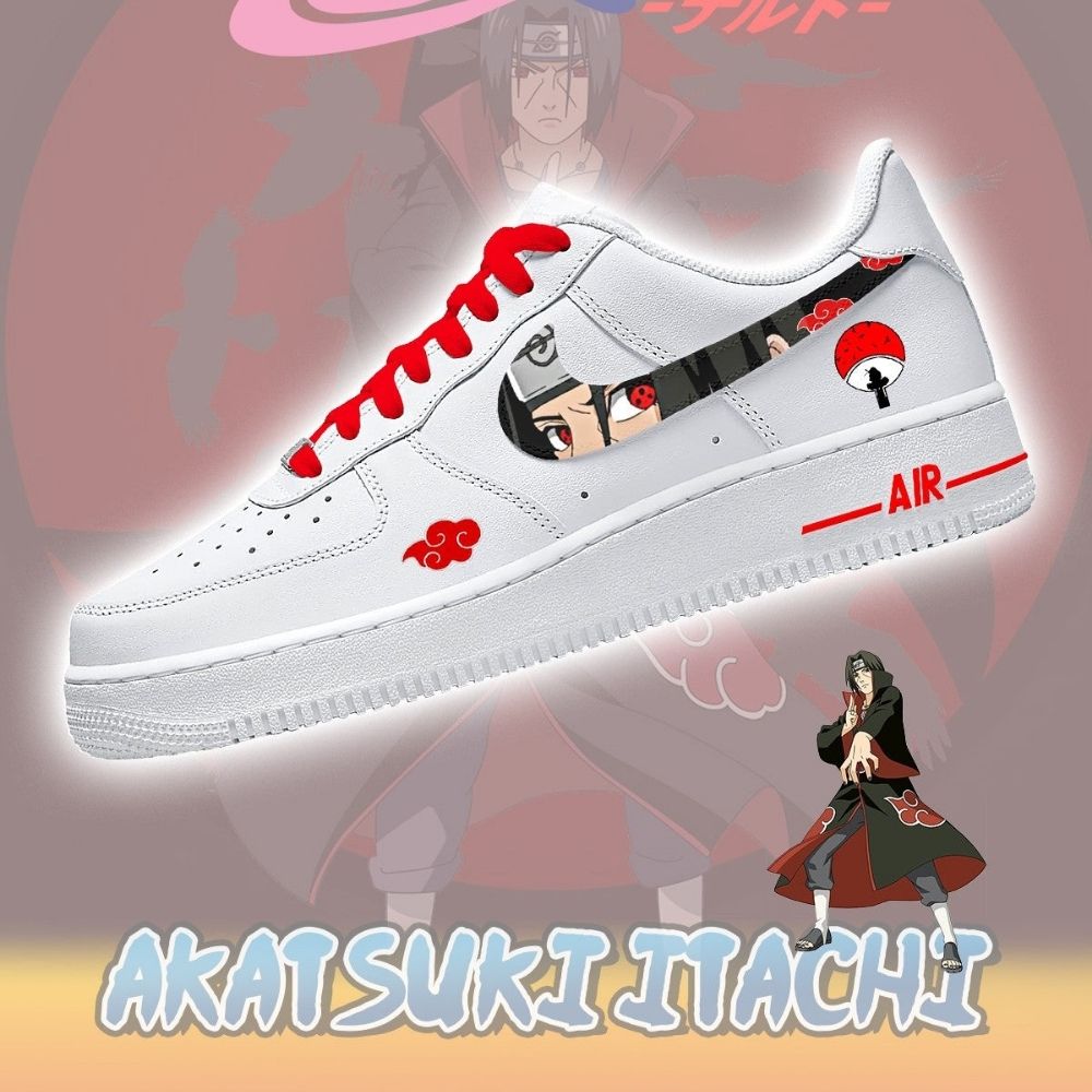 Akatsuki Itachi Uchiha Char Naruto Air Force 1 Shoes For Anime Fans