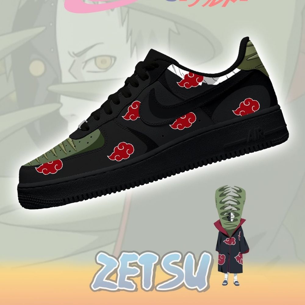 Akatsuki Zetsu Naruto Air Force 1 Shoes For Anime Fans