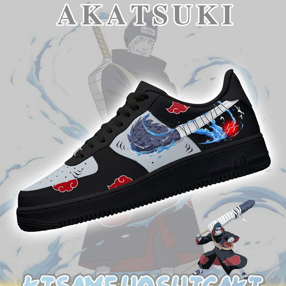 Kisame Hoshigaki Akatsuki Air Force 1 Shoes For Anime Fans