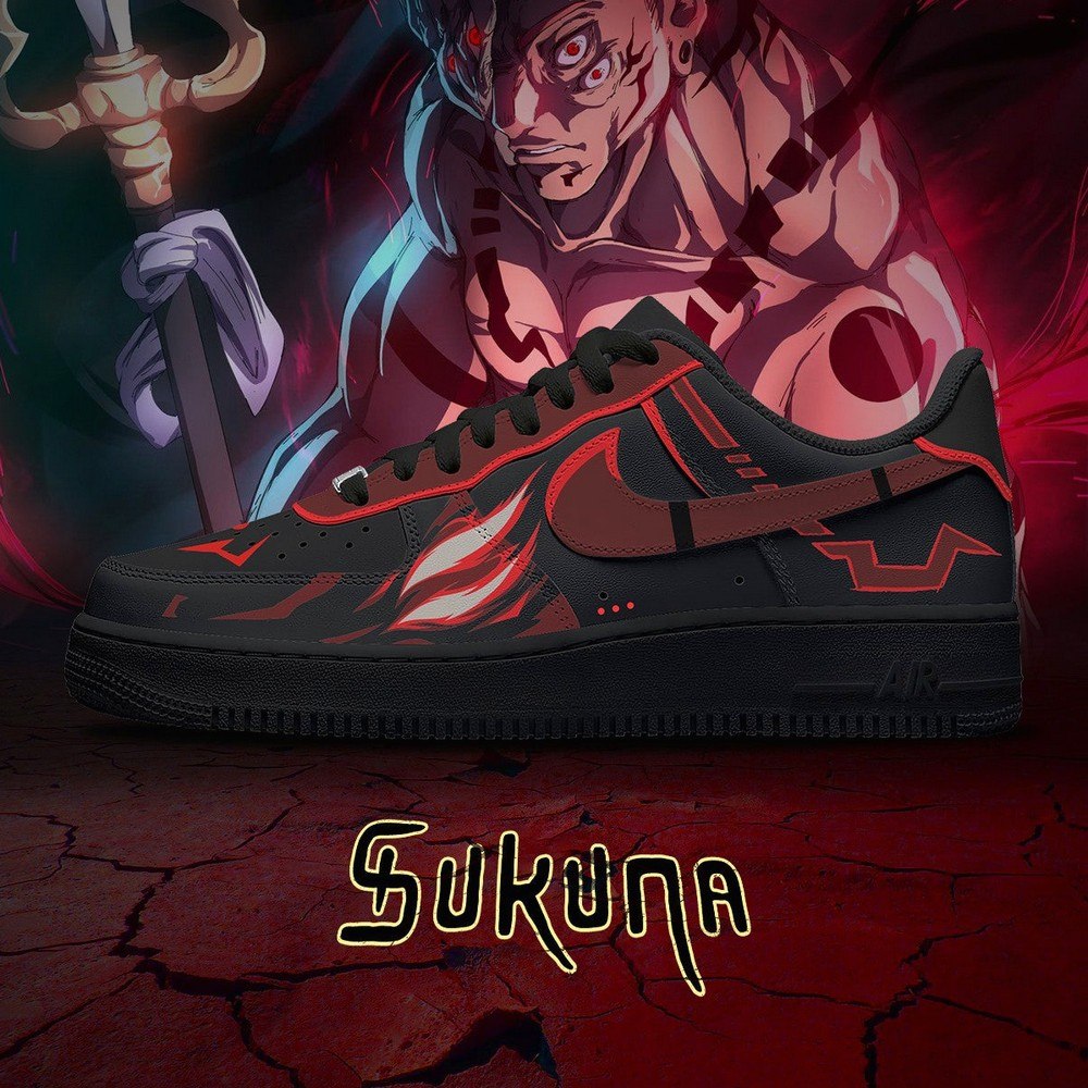 Ryomen Sukuna True Form Jujutsu Kaisen Air Force 1 Shoes For Anime Fans