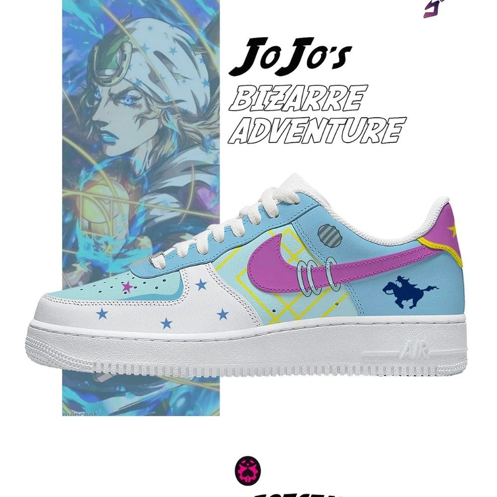Johnny Joestar Jojo Bizarre Adventure Air Force 1 Shoes For Anime Fans