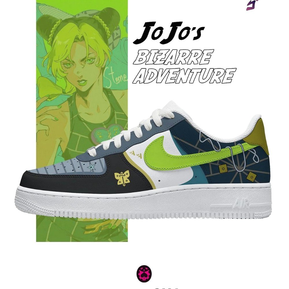 Jolyne Cujoh Jojo Bizarre Adventure Air Force 1 Shoes For Anime Fans