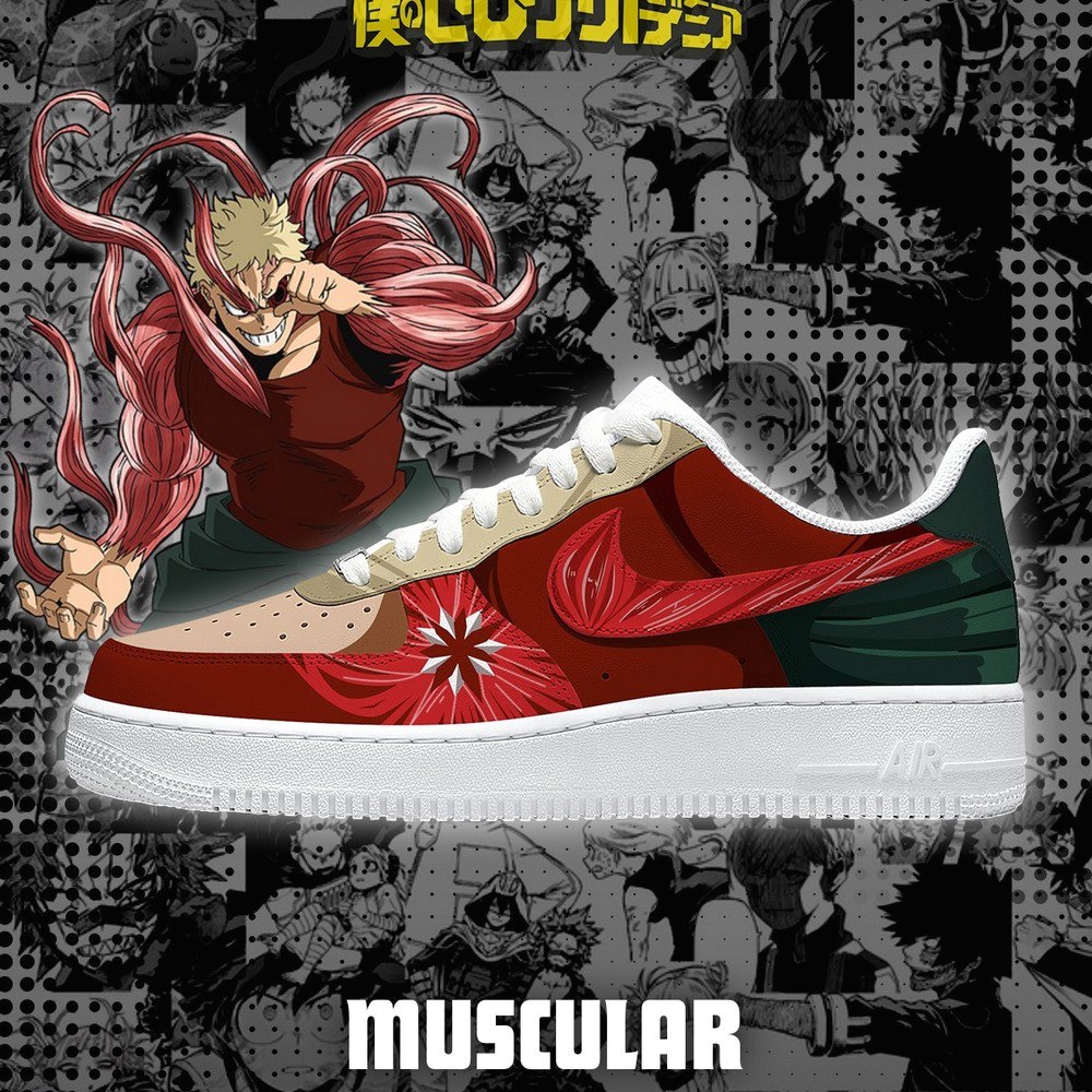 Muscular My Hero Academia Air Force 1 Shoes Gift For Anime Fan