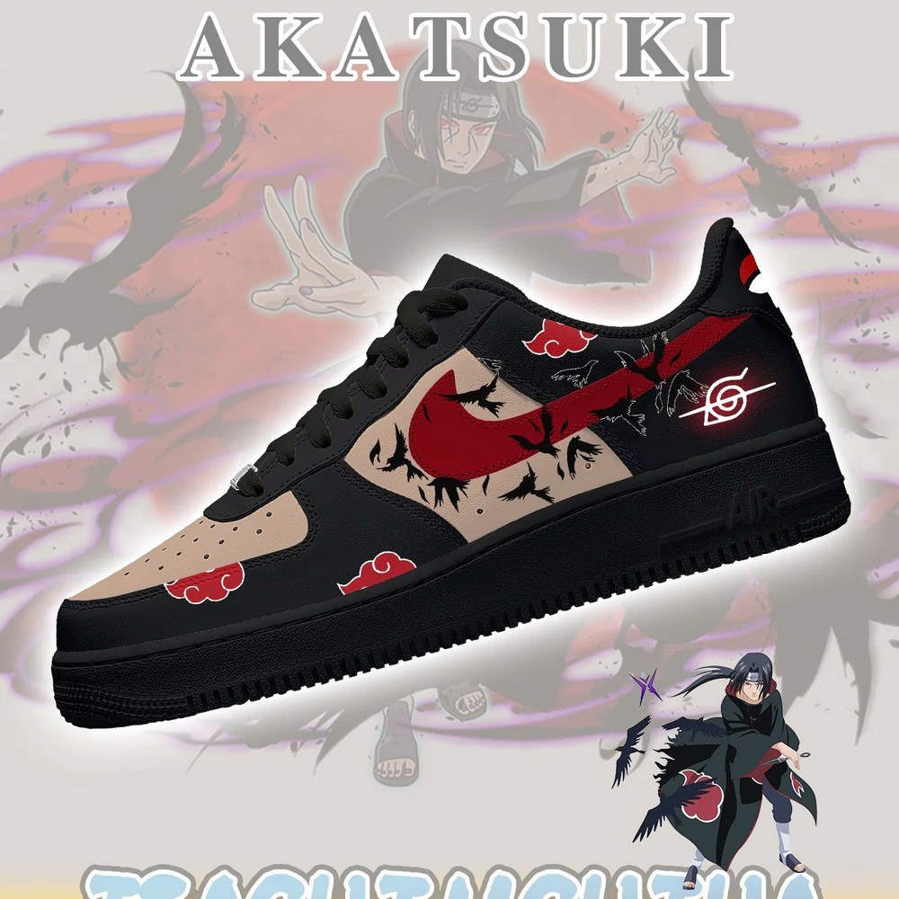 Itachi Uchiha Hot Anime Akatsuki Air Force 1 Shoes For Anime Fans