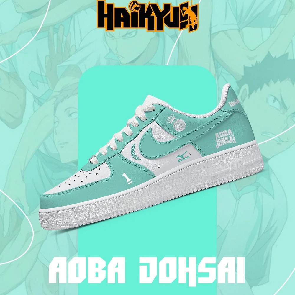 Aoba Johsai Haikyuu Air Force 1 Shoes For Anime Fans