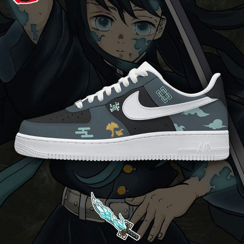Muichiro Tokito Demon Slayer Air Force 1 Shoes For Anime Fans