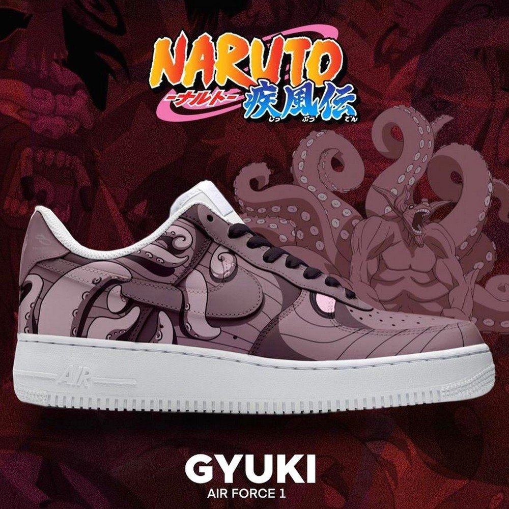 Gyuki Naruto Air Force 1 Shoes For Anime Fans