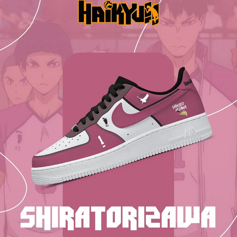 Shiratorizawa Haikyuu Air Force 1 Shoes For Anime Fans