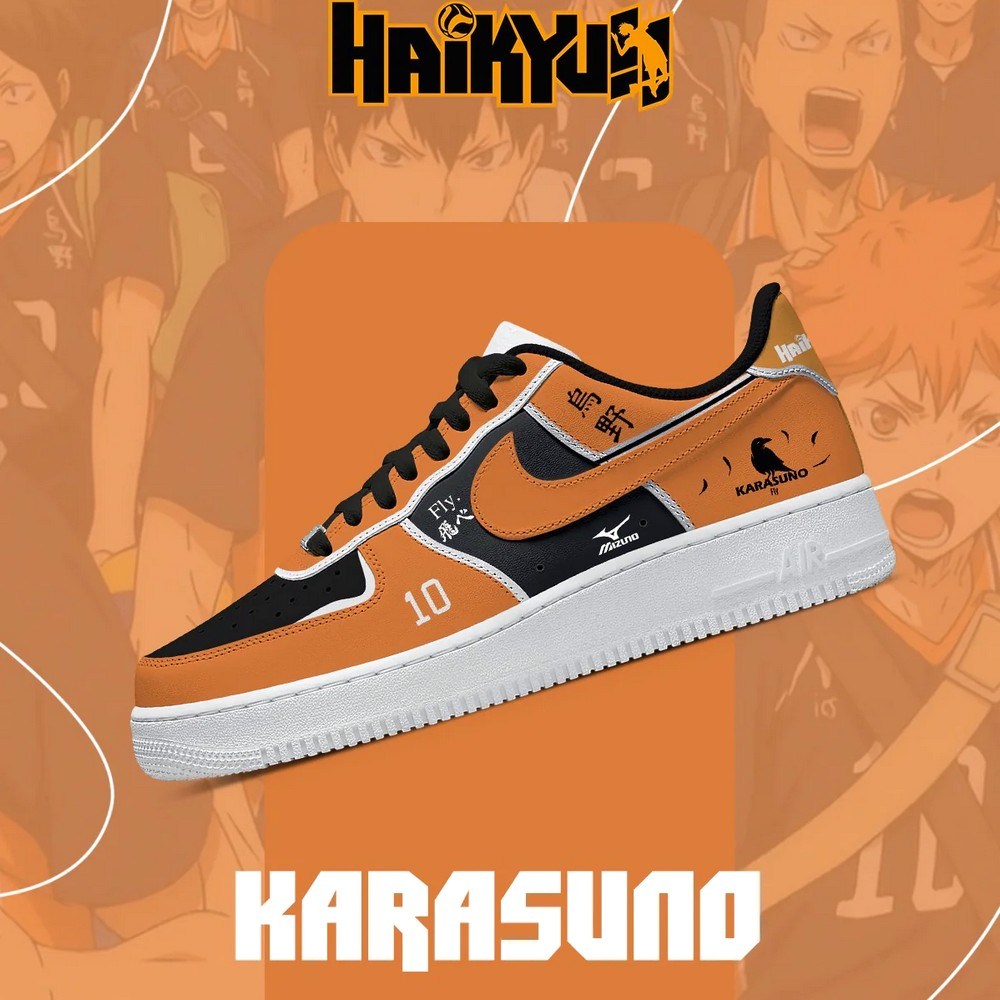 Karasuno Haikyuu Air Force 1 Shoes For Anime Fans