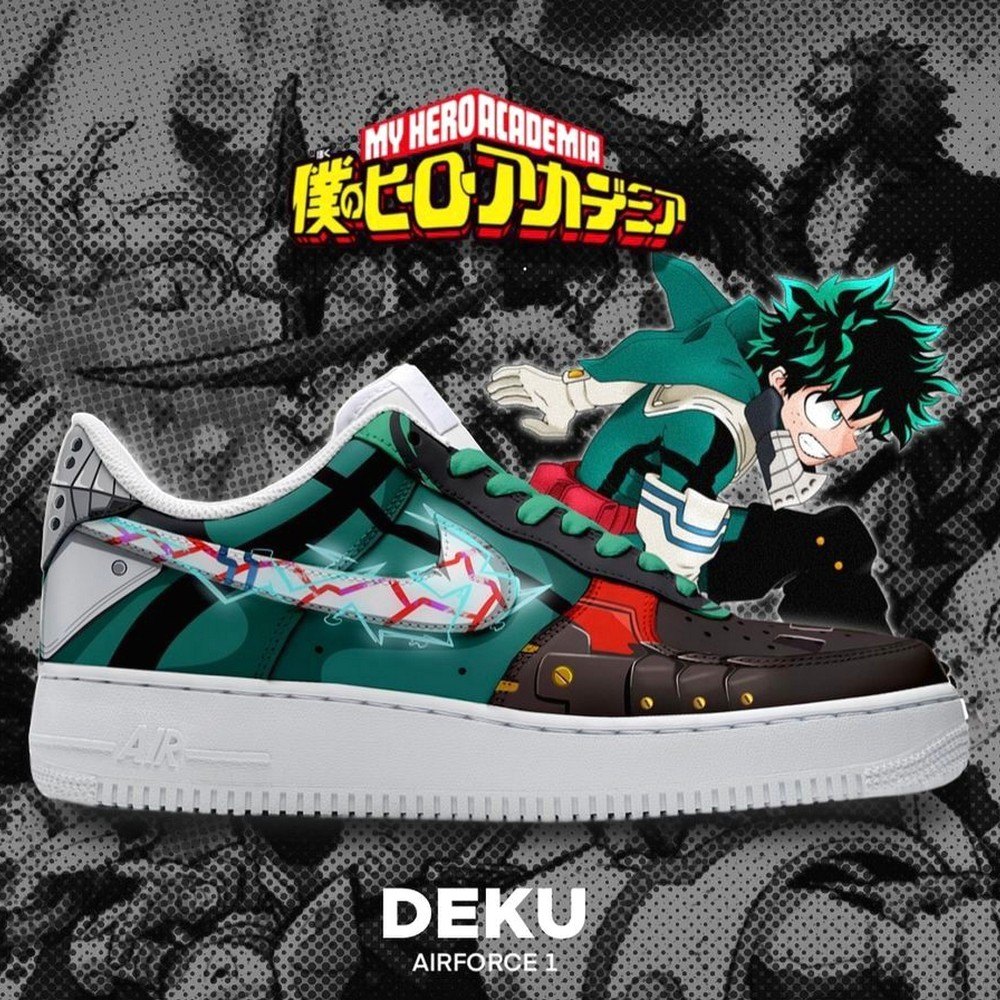 Deku My Hero Academia Air Force 1 Shoes Gift For Anime Fans